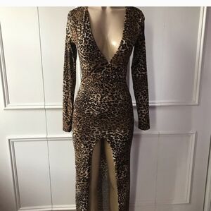 Cheeta print long dress